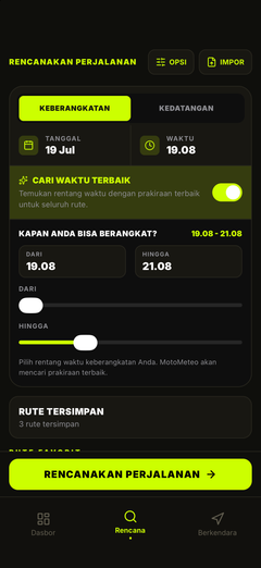 Pilih kapan Anda bisa berangkat