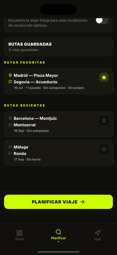 Rutas guardadas: vuelve a planificar con un toque