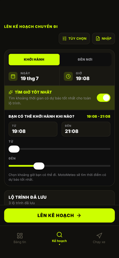 Chọn khi nào có thể đi