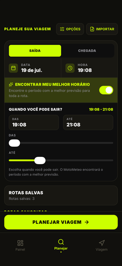 Escolha quando você pode sair