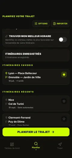 Itinéraires enregistrés : recalculez en un geste