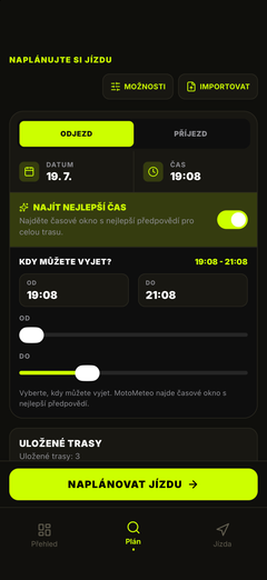 Vyberte, kdy můžete vyjet