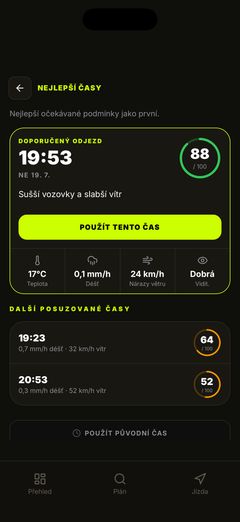 Doporučené časy odjezdu