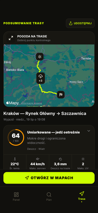 Podsumowanie przejazdu MotoMeteo z warunkami na trasie, zagrożeniami i wskazówkami dotyczącymi wyposażenia