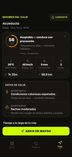Avisos para motoristas: viento, sol y hielo
