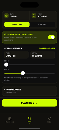 Choose the optimal-departure search window